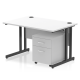 Rayleigh Straight Desk With 2 Draw Mobile Pedestal